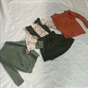 KIDS 🧒 Carter's Kids Matching Set - Green, Orange, Floral